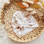 Turban dla dziewczynki z falbanką Kwiaty Vintage