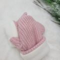 Rękawiczki zimowe róż pastelowy