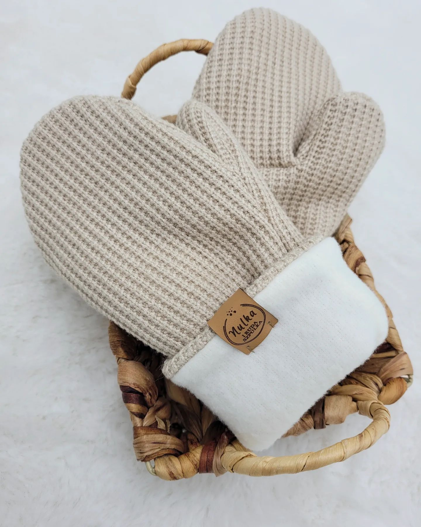 Rękawiczki zimowe dziecięce beż