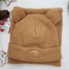 Komplet dziecięcy z misiowymi uszkami camel
