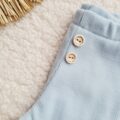 Legginsy prążkowane dla dziecka z guzikami kolor błękit