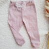 Legginsy prążkowane pastelowy róż