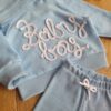 Bluza i legginsy prążkowane dziecięce Baby Blue