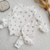 Bluza i legginsy prążkowane różyczki