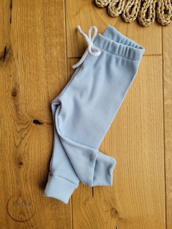 Legginsy prążkowane dziecięce baby blue