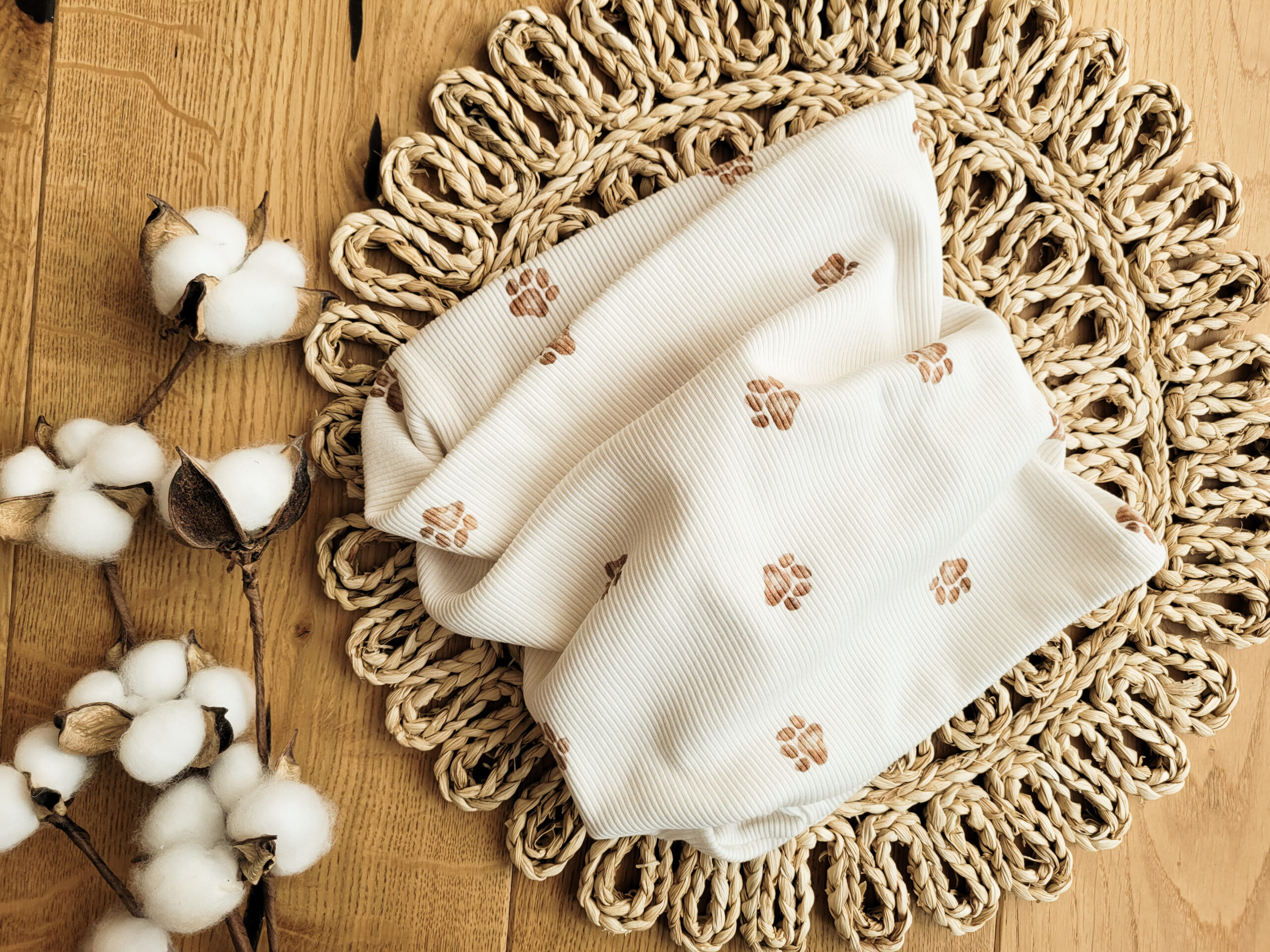 Komin dziecięcy prążkowany w łapki