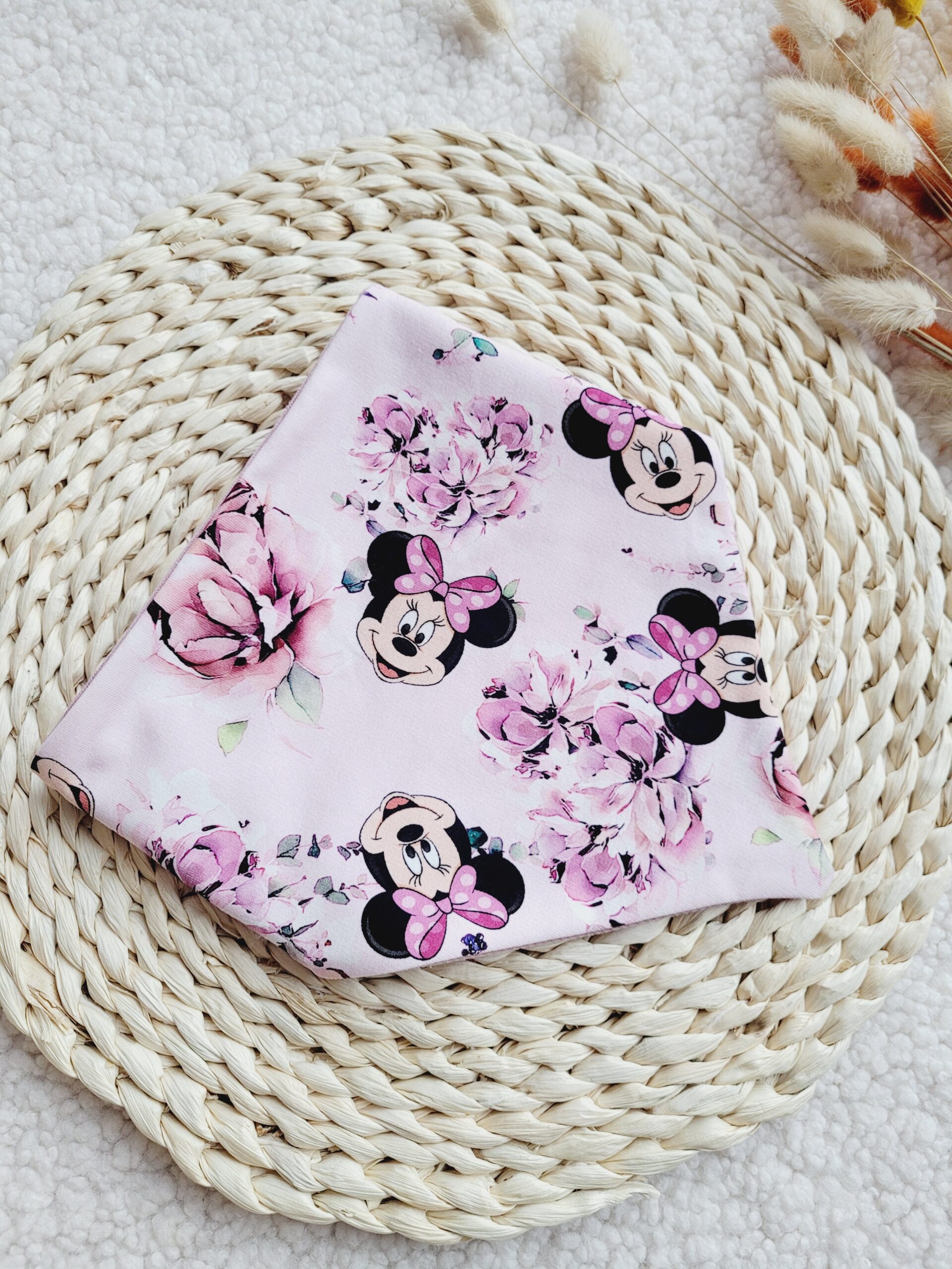 Chusta mini Minnie pastelowy róż
