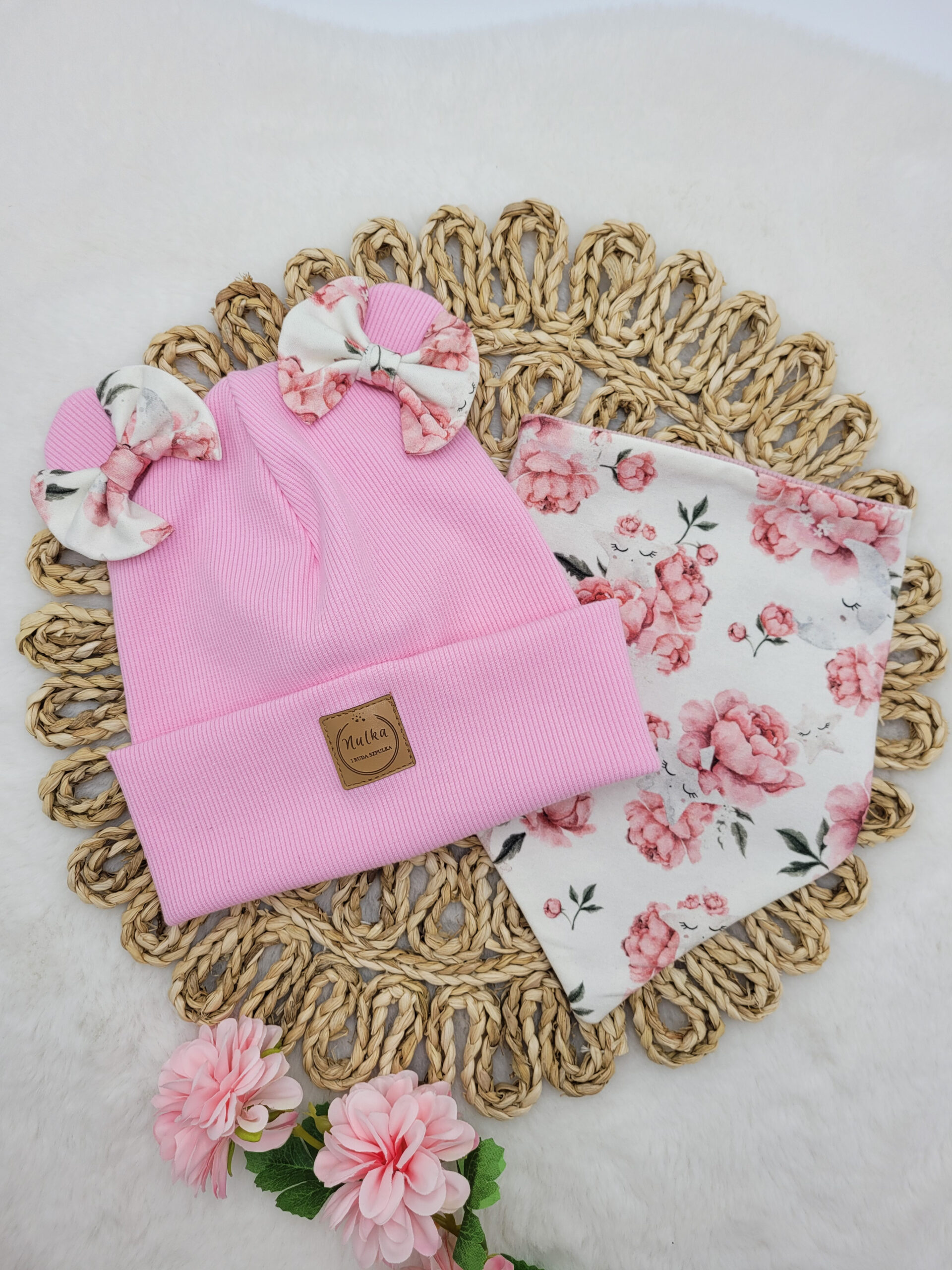 Komplet Peony różowy