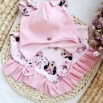 Komplet wiązany dla dziewczynki Minnie Różowy