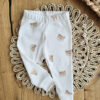 Legginsy dziecięce prążkowane w misie