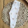 Legginsy dziecięce prążkowane w misie