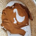 Bluza dziecięca mama gąska ciemny karmel.