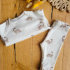 Bluza i legginsy prążkowane dziecięce dinozaury