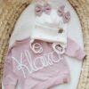Bluza z napisem Klara pastelowy róż