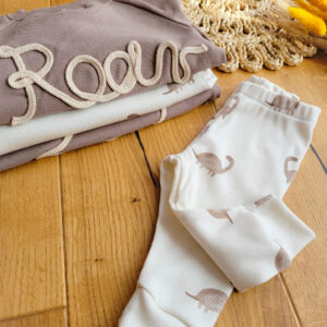 Legginsy prążkowane dinozaury i bluzy dziecięce
