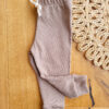 Legginsy prążkowane dziecięce cappucino
