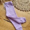 Legginsy prążkowane dziecięce lawendowe