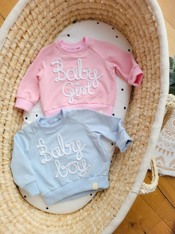 Bluza dla dziewczynki z napisem Baby Girl - kolory - obrazek 3