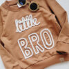 Bluza dla chłopca z napisem little bro cynamon