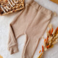 Spodnie z dzianiny sweterkowej beż