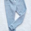 Legginsy dziecięce sweterkowe błękitne