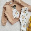 Bluza i legginsy prążkowane dla dziecka gruszka