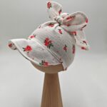 Chustka z daszkiem dla dziewczynki Koralowe kwiaty