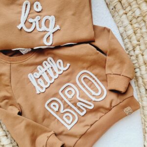 Bluzy dla chłopca little i big bro cynamon
