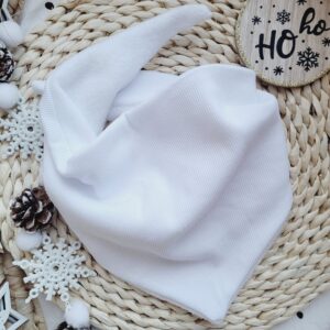 Chusta pod szyję prążek biel podszyta polarem