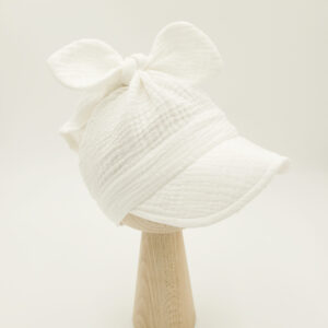 Chusta z daszkiem muślin - ecru