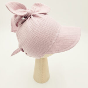 Chustka z daszkiem muślin - brudny róż