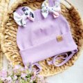 Czapka-wiazana-dla-dziewczynki-z-kokardkami-Pastelowe-roze-lawenda-scaled-1.jpg