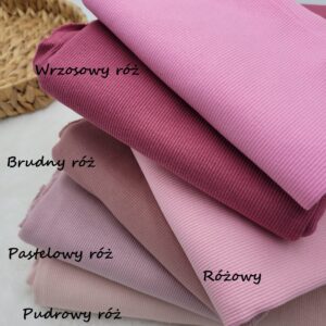 Dzianina prążkowana kolorystyka