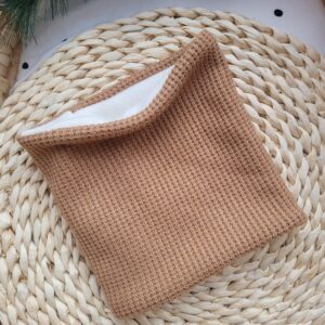 Komin zimowy karmel polar ecru