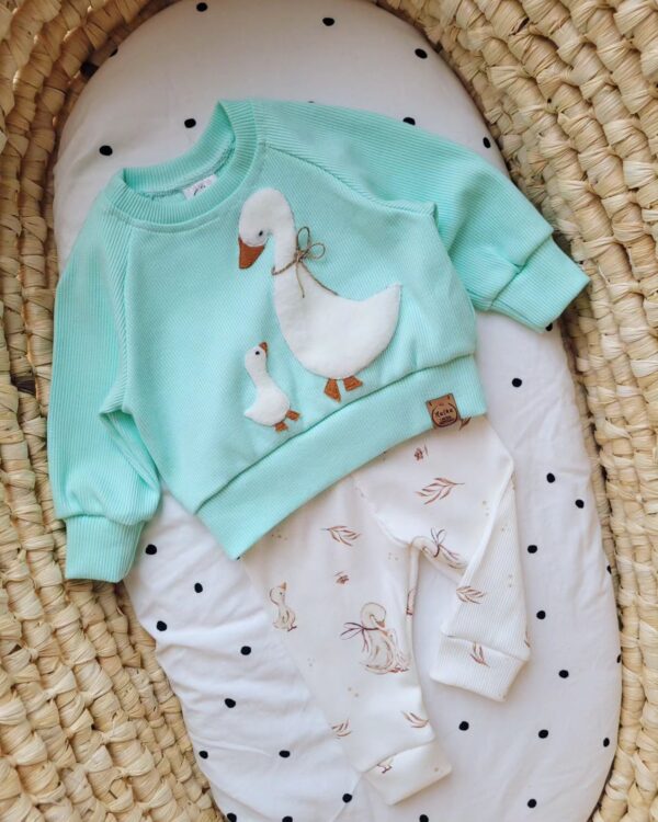 Komplet prążkowany mama gąska