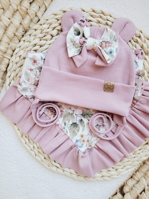 Komplet-wiazany-dla-dziewczynki-z-kokarda-Purple-garden-pastelowy-roz-scaled-1.jpg