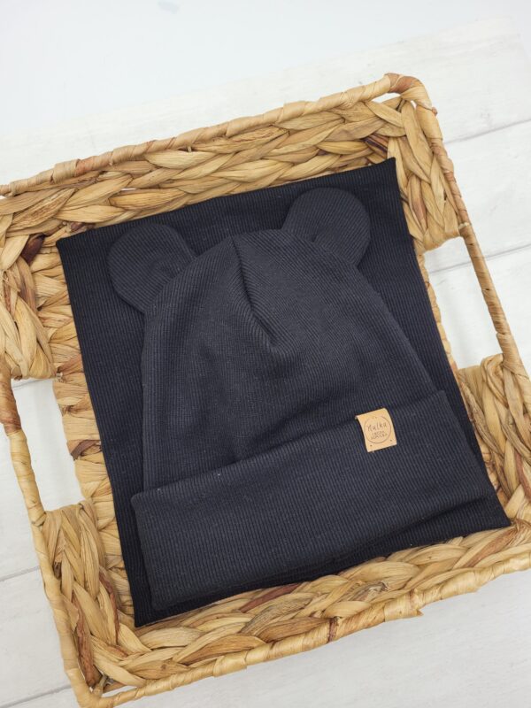 Komplet wywijany z uszkami czarny Komplet wywijany z uszkami czarny