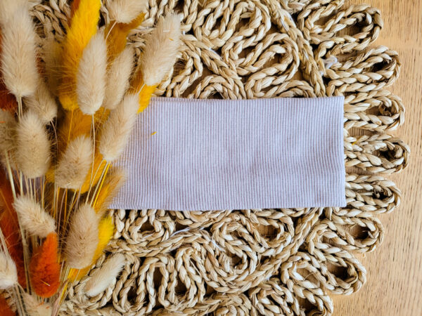 Opaska klasyczna prążkowana jasny beż