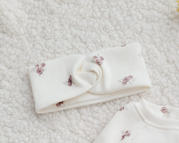 Opaska przeplatana dla dziewczynki różyczki