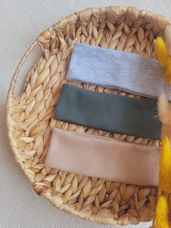 Opaski klasyczne szary melanż jasny, brudna zieleń, jasny beż