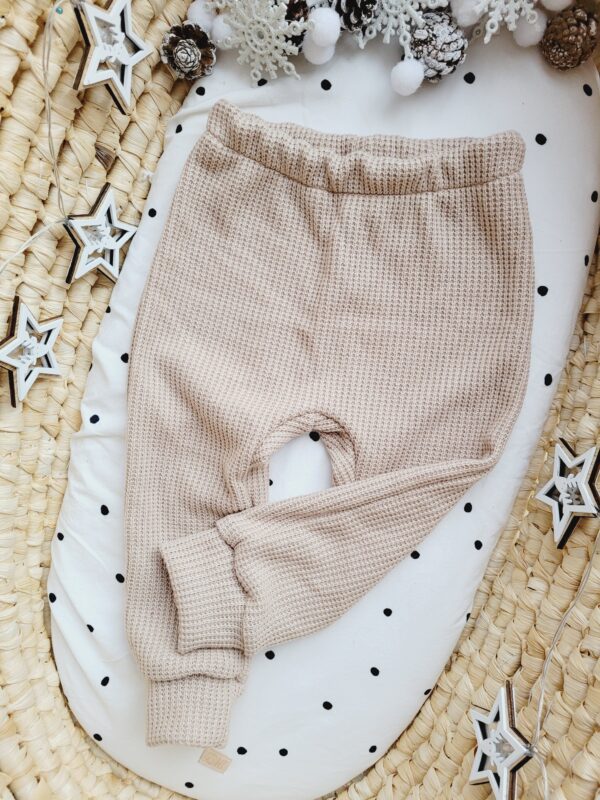 Spodnie sweterkowe dziecięce beż