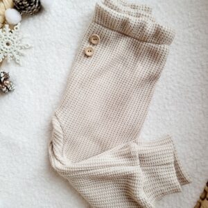 Spodnie sweterkowe dziecięce jasny beż