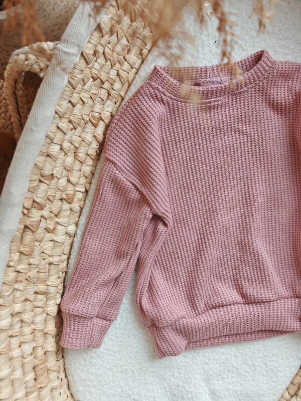 Sweterek dla dziewczynki brudny róż