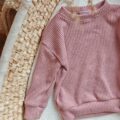 Sweterek dla dziewczynki brudny róż