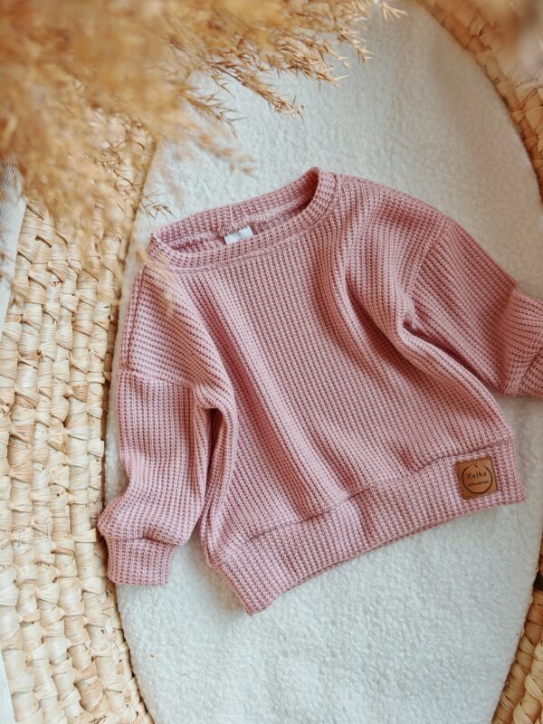 Sweterek dla dziewczynki róż pastelowy