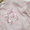 Sweterek dla dziewczynki róż pastelowy M