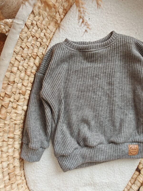 Sweterek dziecięcy szary melanż ciemny