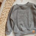 Sweterek dziecięcy szary melanż ciemny