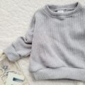 Sweterek dziecięcy szary melanż jasny