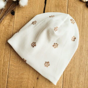 Czapka prążkowana dla dziecka Psie Łapki